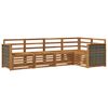 vidaXL Sectional Sofa Set 4 pcs Natural Solid Acacia Wood