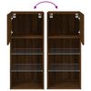 vidaXL TV Cabinet with LED Lights Brown Oak 40.5x30x90 cm