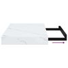 vidaXL Wall Shelf 2 pcs White Marble 40 x 23.5 x 4 cm Engineered Wood