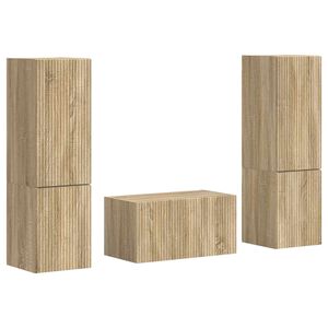 vidaXL TV Cabinet Set 5 pcs Sonoma Oak Engineered Wood