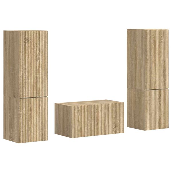 vidaXL 3 pcs Sonoma Oak