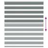 vidaXL Zebra Blind Dark Grey 135x100 cm Fabric Width 130.9 cm Polyester