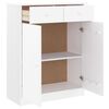 vidaXL Shoe Cabinet ALTA White 77x35x96 cm Solid Wood Pine