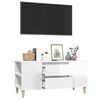 vidaXL TV Cabinet High Gloss White 102x44.5x50 cm Engineered Wood
