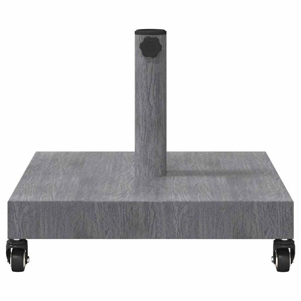 vidaXL Parasol Base Dark Grey Wood look 45 x 45 x 31.5 cm