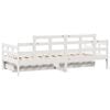 vidaXL Daybed with Drawers without Mattress White 80x200 cm Solid Wood