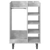 vidaXL Golf Cabinet with Wheel Plain Concrete Grey 65 x 45 x 98 cm