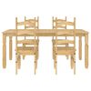 vidaXL 5 Piece Dining Set Panama Solid Wood Pine