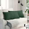 vidaXL Sofa Pillows 2 pcs Dark Green 80 x 40 cm Corduroy Fabric