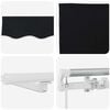 vidaXL Retractable Awning Manual Black 400 x 300 cm Fabric and Steel