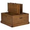 vidaXL Storage Chest HALDEN 91x91x47 cm Solid Wood Pine