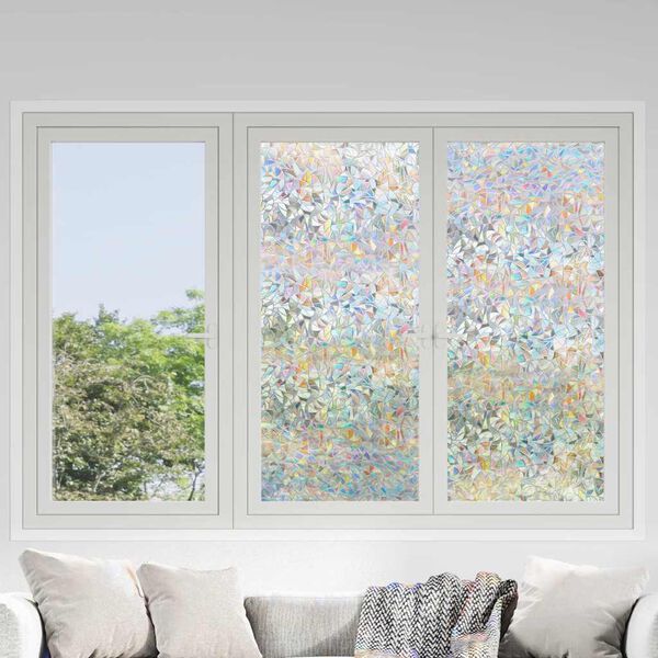 vidaXL Window Films 5 pcs Frosted 3D Rainbow Pattern PVC