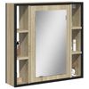 vidaXL Bathroom Mirror Cabinet Sonoma Oak 60x16x60 cm Engineered Wood