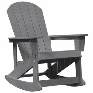 vidaXL Adirondack Rocking Chair Light Grey HDPE