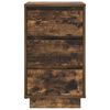 vidaXL Bedside Cabinet with LED Lights&nbsp;Smoked Oak 38x34x65 cm