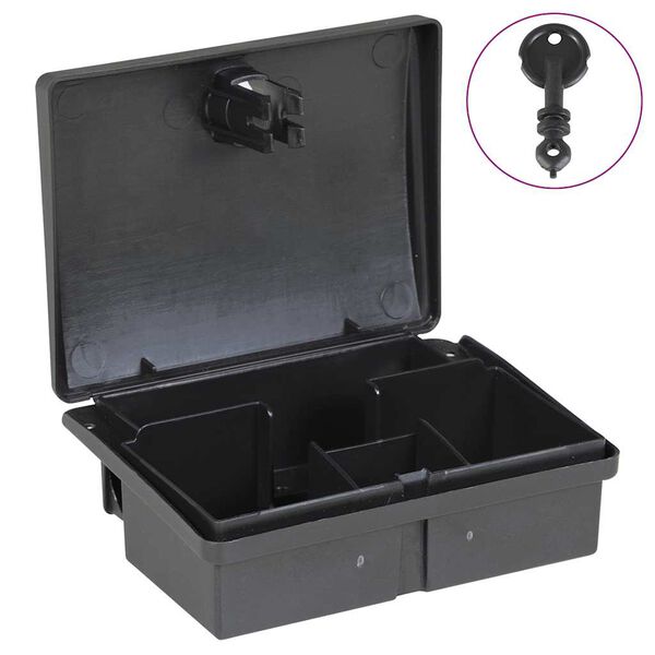 vidaXL Mouse Traps 20 pcs Black 13x10x4 cm
