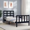 vidaXL Bed Frame without Mattress Black Small Single Solid Wood Pine