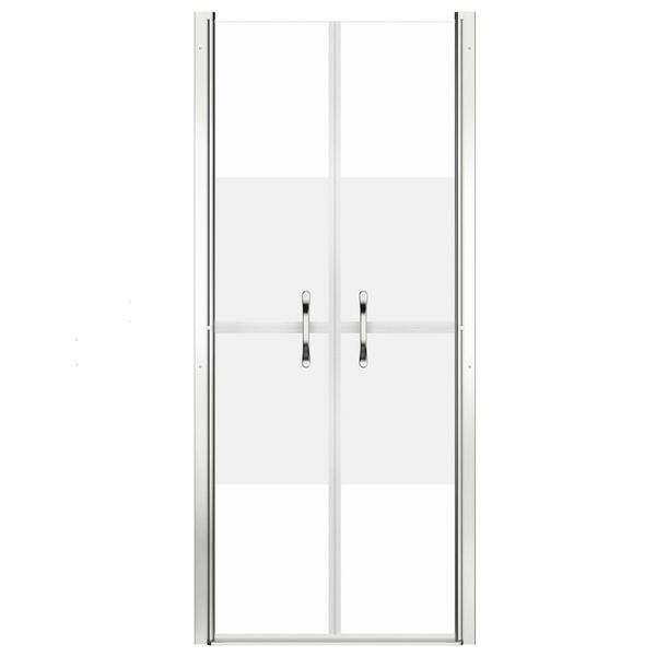 vidaXL Shower Door Half Frosted ESG 76x190 cm