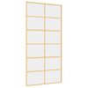 vidaXL Sliding Door Gold 102,5x205 cm Clear ESG Glass and Aluminium