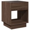 vidaXL Bedside Table with Infinity LED Brown Oak 40x40x50 cm