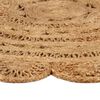 vidaXL Area Rug Hand-braided Jute 150 cm Round