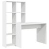 vidaXL Desk White Engineered Wood 138.5 x 55 x 143 cm