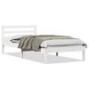 vidaXL Bed Frame White 225.5 x 105.5 x 69.5 cm Solid Pine Wood