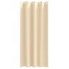 vidaXL Blackout Curtains with Rings 2 pcs Cream 225 x 140 cm Polyester