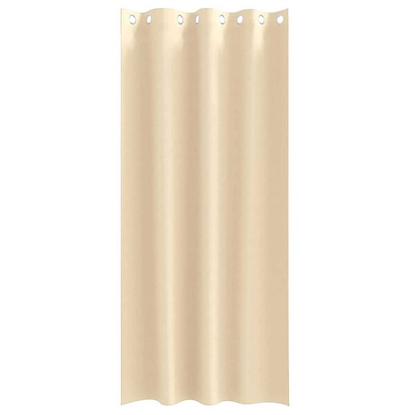 vidaXL Blackout Curtains with Rings 2 pcs Cream 225 x 140 cm Polyester