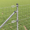 vidaXL Fence with Post Silver 0.4 x 25 m Steel