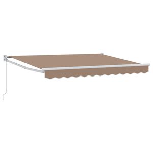 vidaXL Retractable Awning Taupe 3.5 x 2 m 100% Polyester and Aluminium