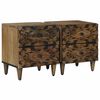 vidaXL Bedside Cabinet 2 pcs Brown 40 x 33.5 x 46 cm Solid Mango Wood