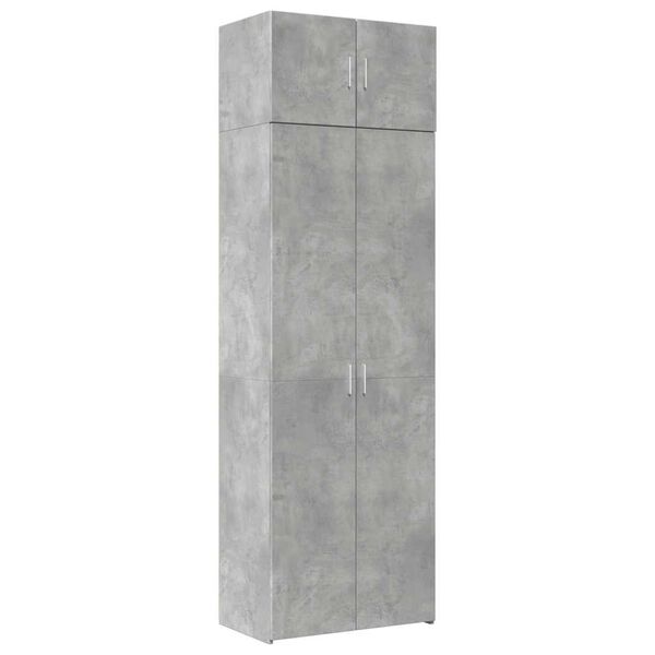 vidaXL Storage Cabinet Concrete Grey 70x42.5x225 cm Engineered Wood