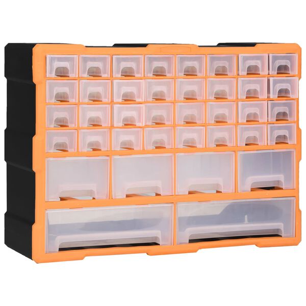 vidaXL Multi-drawer Organiser with 38 Drawers 52x16x37.5 cm