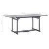 vidaXL 9 Piece Garden Dining Set Solid Acacia Wood Grey