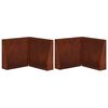 vidaXL Retaining Wall 2 pcs 50 x 50 x 50 cm Weathering Steel Rusty