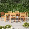 vidaXL 7 Piece Garden Dining Set Solid Wood Teak