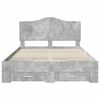 vidaXL Bed Frame Concrete Grey 140 x 200 cm Engineered Wood