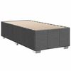 vidaXL Bed Frame without Mattress Dark Grey Single Fabric