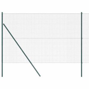 vidaXL Welded Wire Fence Ground Fix 10 x 1.5 m PVC-Coated Steel Green