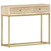 vidaXL Console Table Gold 90x30x75 cm Solid Mango Wood
