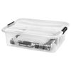 vidaXL Storage Boxes with Lids 5 pcs Transparent 21 L