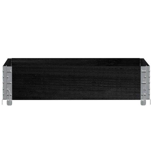 vidaXL Pallet Collar Black 80x60 cm Solid Wood Pine