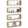 vidaXL Wall Shelf 4 pcs Artisan oak 80 x 15 x 26 cm Engineered wood