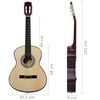 vidaXL 12 Piece Classical Guitar Beginner Set 4/4 39