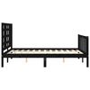 vidaXL Bed Frame without Mattress Black Double Solid Wood Pine