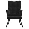 vidaXL Relaxing chair with Footstool 2 pcs Black Velvet