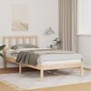 vidaXL Bed Frame with Headboard Brown 100 x 200 cm Solid Pine Wood