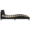 vidaXL Bed Frame "Dover" Black 180x200 cm Super King Fabric