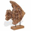 vidaXL Fish Sculpture Teak 40x12x57 cm